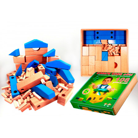 Конструктор ПРЕСТИЖ-ИГРУШКА Д2108 Собери свой дом с креплением 108 деталей