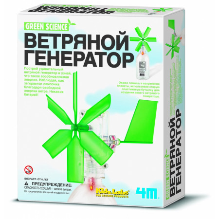 Научный набор 4M 00-03267 Green Science Ветряной генератор, 8+