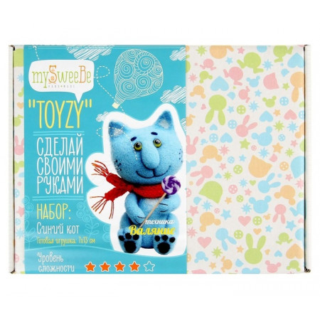 Набор для валяния TOYZY TZ-F004 Синий кот