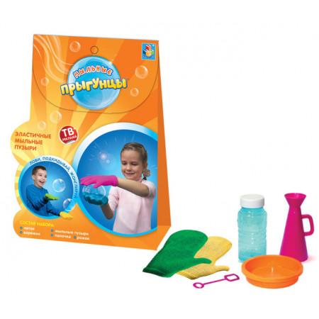 Мыльные пузыри 1TOY Т58672 Прыгунцы 1, 80 мл., 5+