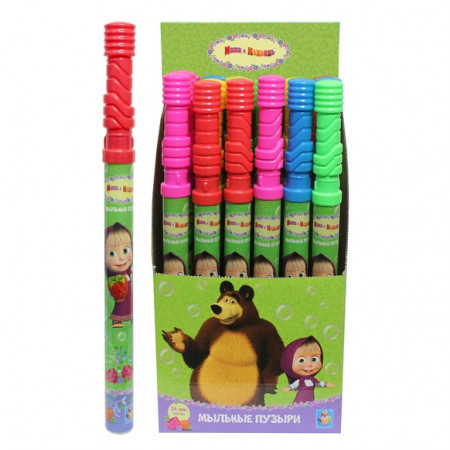 Мыльные пузыри 1TOY Т58614 Маша и Медведь колба 120мл.
